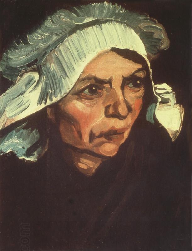 Vincent Van Gogh Head of a Peasant Woman with White Cap (nn04) oil painting picture